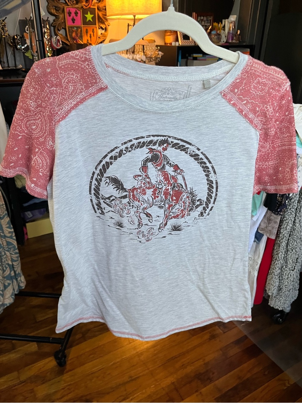 Panhandle Graphic Western Raglan Tee with Bandana Sleeves